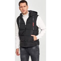 Czarna Kamizelka Charielle. Czarne kurtki męskie Born2be, xl, bez wzorów, bez kaptura. Za 129,99 zł.