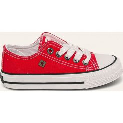 Big Star - Tenisówki dziecięce. Czerwone trampki dziewczęce BIG STAR, bez wzorów, z gumy, na sznurówki. Za 79,90 zł.