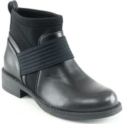 Buty zimowe męskie: Botki w kolorze czarnym