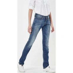 Dżinsy "3301 Contour" - Skinny fit - w kolorze niebieskim. Niebieskie jeansy damskie G-Star, l, w paski, klasyczne, z podwyższonym stanem. W wyprzedaży za 273,95 zł.