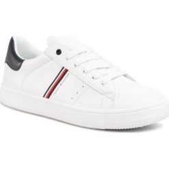 Sneakersy TOMMY HILFIGER - Low Cut Lace-Up Sneaker T3B4-30709-0621 D White/Blue X008. Białe trampki chłopięce TOMMY HILFIGER, bez wzorów, ze skóry ekologicznej, na sznurówki. Za 299,00 zł.