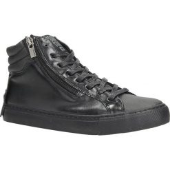 Czarne sneakersy trampki sznurowane z ozdobnym suwakiem big star bb274728. Czarne trampki i tenisówki damskie BIG STAR, ze skóry ekologicznej. W wyprzedaży za 119,99 zł.