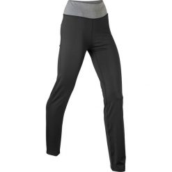 Spodnie sportowe ze stretchem, długie, Level 1 bonprix czarny. Czarne spodnie sportowe damskie bonprix, w paski. Za 79,99 zł.