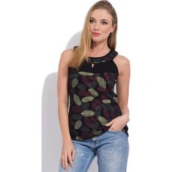 Top w kolorze czarnym. Czarne topy sportowe damskie Namaste, z nadrukiem, z bawełny, bez rękawów. W wyprzedaży za 107,95 zł.