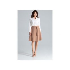 Spódnica L038 Brąz. Pomarańczowe spódniczki damskie Lenitif, xl, w paski, rozkloszowane. Za 129,00 zł.