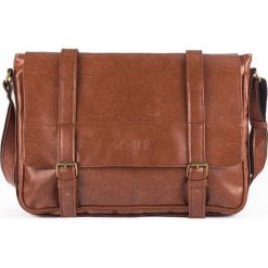 Listonoszka męska Solier S30 camel - camel. Brązowe listonoszki męskie Solier, w paski, z jeansu, eleganckie. Za 149,99 zł.