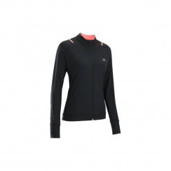 Kurtka do biegania RUN DRY damska. Szare bluzy damskie marki SIMOND, s, z materiału. Za 59,99 zł.