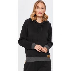 G-Star Raw - Bluza. Czarne bluzy damskie G-Star RAW, s, z aplikacjami, z bawełny, bez rękawów, z kapturem. Za 369,90 zł.