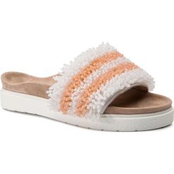 Klapki INUIKII - Slipper Pearl Band 70104-14 Powder. Pomarańczowe klapki damskie marki Inuikii, z aplikacjami, ze skóry, bez obcasa. Za 1309,00 zł.