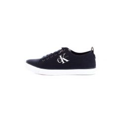 Buty Calvin Klein Jeans S0369. Niebieskie trampki męskie Calvin Klein Jeans, bez wzorów, z jeansu, bez zapięcia. Za 337,05 zł.