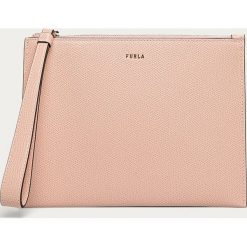 Furla - Kopertówka skórzana Babylon. Różowe kopertówki damskie Furla, bez wzorów, z poliesteru, bez dodatków. Za 419,90 zł.