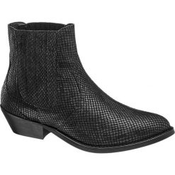 Botki damskie Catwalk czarne. Czarne botki damskie marki Catwalk, na wiosnę, ze skóry, boho, bez obcasa, na obcasie, bez zapięcia. Za 299,90 zł.