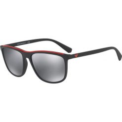 Emporio Armani - Okulary EA4109. Czarne okulary przeciwsłoneczne męskie marki Emporio Armani, z materiału, prostokątne. Za 549,90 zł.