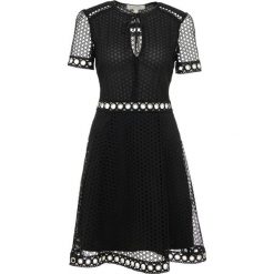 MICHAEL Michael Kors LACE COMBO DRESS Sukienka koktajlowa black. Czarne sukienki koktajlowe marki MICHAEL Michael Kors, z materiału. W wyprzedaży za 805,35 zł.