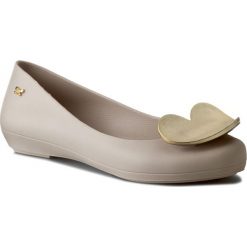 Baleriny ZAXY - Pop Heart Fem 82002 Beige 50803 V285007. Brązowe baleriny damskie marki Zaxy, z materiału, na płaskiej podeszwie. W wyprzedaży za 129,00 zł.