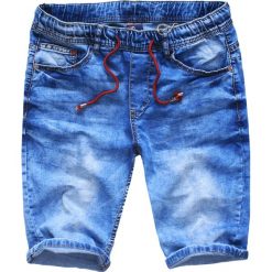 Krótkie spodenki męskie jeansowe joggery Recea. Spodenki i szorty męskie Recea, m, bez wzorów, z elastanu, krótkie. Za 79,90 zł.