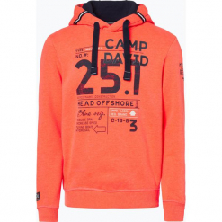 Camp David - Męska bluza nierozpinana, czerwony. Czerwone bluzy męskie marki Camp David, m, z nadrukiem, vintage, bez kołnierzyka, bez rękawów, bez kaptura. Za 369,95 zł.