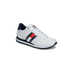 Buty Tommy Jeans BARON 1A. Białe trampki męskie Tommy Jeans, bez wzorów, z jeansu, bez zapięcia. Za 373,20 zł.