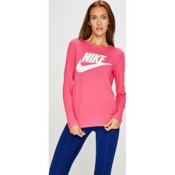 Nike Sportswear - Bluzka. Różowe bluzki asymetryczne Nike Sportswear, s, z nadrukiem, z dzianiny, z okrągłym kołnierzem. W wyprzedaży za 139,90 zł.