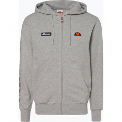 Ellesse - Męska bluza rozpinana – Carlint, szary. Szare bluzy męskie marki Ellesse, xl, z nadrukiem, z kapturem, bez rękawów, z kapturem. Za 299,95 zł.