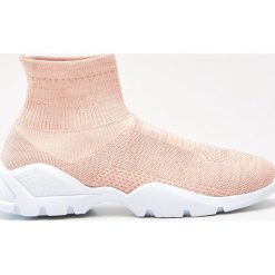 Buty sportowe damskie: Sportowe buty z elastyczną cholewką – Kremowy