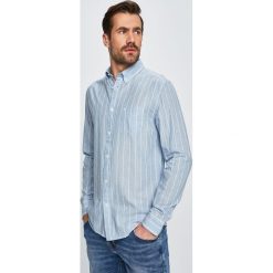Wrangler - Koszula. Niebieskie koszule męskie Wrangler, s, w paski, z bawełny, casualowe, button down, z długim rękawem. Za 219,90 zł.