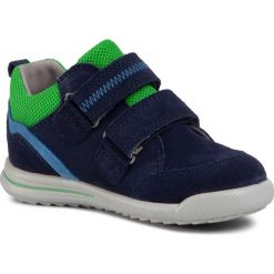 Sneakersy SUPERFIT - 1-006375-8000 S Blau/Grün. Niebieskie trampki chłopięce Superfit, bez wzorów, ze skóry, na rzepy. Za 229,00 zł.