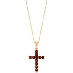 Łańcuszki męskie: Wisiorek Złoty – złoto żółte 375, Granat
