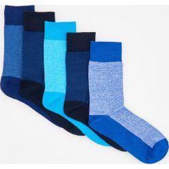 Kapcie męskie: 5 pack niebieskich skarpetek – Granatowy