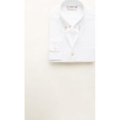 Mango Man - Koszula Oxford3. Szare koszule męskie na spinki Mango Man, l, z bawełny, button down, z długim rękawem. Za 139,90 zł.