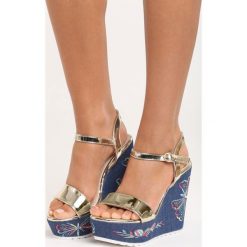 Złote Sandały Surprise. Żółte sandały damskie vices, na koturnie. Za 49,99 zł.