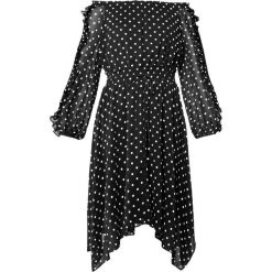 Club Monaco GRIGA DRESS Sukienka letnia black/white. Czarne sukienki damskie marki Club Monaco, na lato, bez wzorów, z poliesteru, bez kołnierzyka, bez rękawów. W wyprzedaży za 857,35 zł.