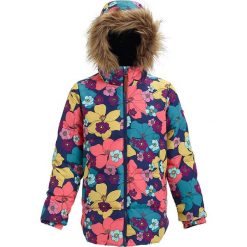 Kurtka puchowa "Ramblewild" ze wzorem. Szare kurtki dziewczęce puchowe marki Burton Kids, z puchu. W wyprzedaży za 287,95 zł.
