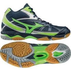 Buty sportowe męskie: Mizuno Buty męskie Wave Hurricane 2 Mid M granatowe r. 46 1/2 (V1GA164536)