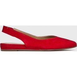 Tamaris - Baleriny. Czerwone baleriny damskie Tamaris, bez wzorów, ze skóry, bez obcasa. Za 239,90 zł.