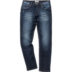 Dżinsy ze stretchem Slim Fit Straight bonprix niebieski "stone". Niebieskie jeansy męskie bonprix, m, bez wzorów, klasyczne. Za 109,99 zł.