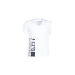 T-shirty z krótkim rękawem Armani Exchange HELIOK. Białe t-shirty męskie Armani Exchange, s, bez wzorów, bez kołnierzyka, krótkie. Za 191,20 zł.
