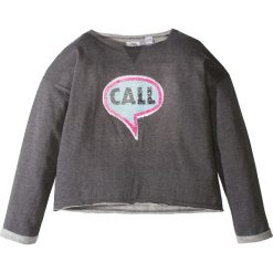 Bluzy dziewczęce rozpinane: Bluza z dwustronnymi cekinami bonprix czarny melanż