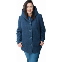 Kurtka Dora damska z kapturem w kolorze granatowym OVERSIZE PLUS SIZE. Szare kurtki damskie Moda Size Plus Iwanek, na jesień, s, bez wzorów, z wełny, eleganckie, krótkie, z kapturem. Za 319,00 zł.