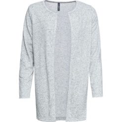 Bluza rozpinana bonprix jasnoszary melanż. Szare bluzy damskie bonprix, bez wzorów, bez rękawów, bez kaptura. Za 69,99 zł.