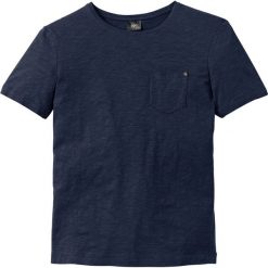 T-shirt z kieszonką bonprix ciemnoniebieski. Niebieskie t-shirty męskie bonprix, s, bez wzorów, bez kołnierzyka. Za 21,99 zł.
