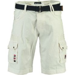 Bermudy "Panoplie" w kolorze białym. Białe spodenki i szorty męskie Geographical Norway Men, s, w paski, z bawełny. W wyprzedaży za 119,95 zł.