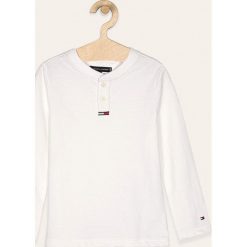 Tommy Hilfiger - Longsleeve 116-176 cm. Białe t-shirty chłopięce TOMMY HILFIGER, bez wzorów, z bawełny, z długim rękawem. Za 169,90 zł.