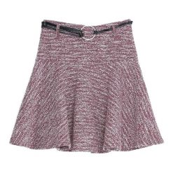 Bordowo-Biała Spódnica Unnerve. Białe minispódniczki marki Born2be, l. Za 59,99 zł.