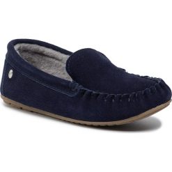 Kapcie EMU AUSTRALIA - Cairns Kids K12123 Midnight. Niebieskie sandały chłopięce EMU Australia, z wełny, bez zapięcia. Za 209,00 zł.