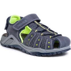 Sandały PRIMIGI - 5396000 S Blu. Niebieskie sandały chłopięce Primigi, ze skóry, bez zapięcia. Za 279,00 zł.
