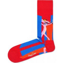 Happy Socks Pink Panther Smile Pretty Skarpetki Czerwony. Czerwone skarpetki męskie Happy Socks, bez wzorów, z elastanu. Za 68,95 zł.