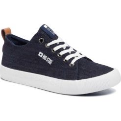 Tenisówki BIG STAR - DD174164 Navy. Niebieskie półbuty męskie BIG STAR, bez wzorów, z materiału, retro, bez zapięcia. Za 139,00 zł.