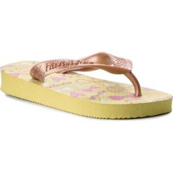 Japonki HAVAIANAS - H. K. Top Marie Cf 41319760075 Pollen Yellow. Żółte sandały dziewczęce Havaianas, z tworzywa sztucznego, bez zapięcia. Za 69,00 zł.