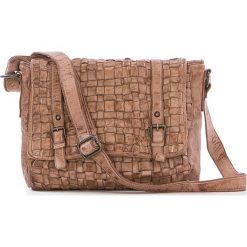 Torebki klasyczne damskie: Skórzana torebka w kolorze szarobrązowym – 27 x 23 x 11 cm